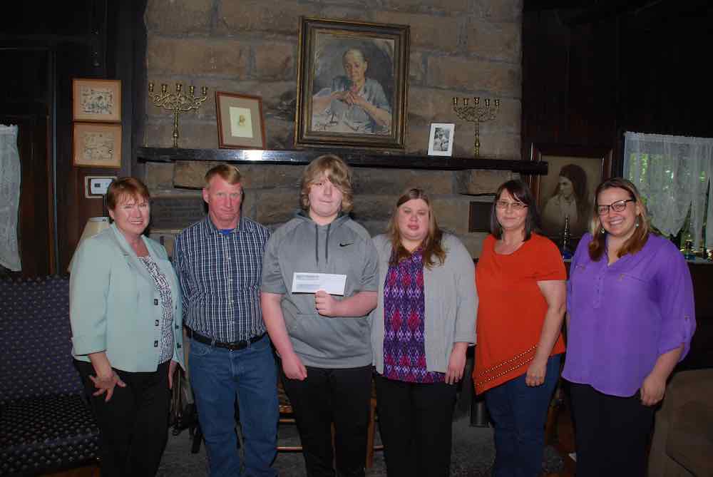 From left to right, FNU Dean of Nursing, Dr. Julie Marfell, Roger Hensley (father), Charlie Hensley (scholarship recipient), Nola Hensley (mother), Kim Summer (Gifted and Talented program in Leslie County), Kiersten White (FNU Courier Program).